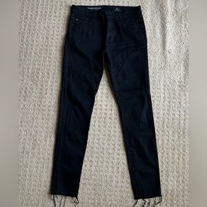 AG Farrah High Waisted Raw Hem Ankle Skinny Jeans